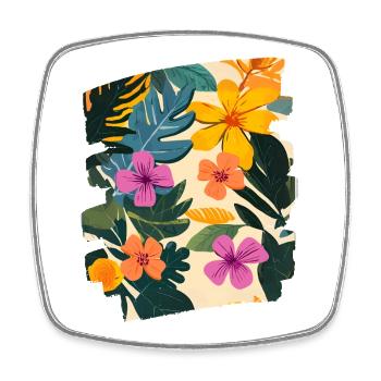 Summer - Square fridge magnet - white - Front