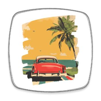 Summer - Square fridge magnet - white - Front