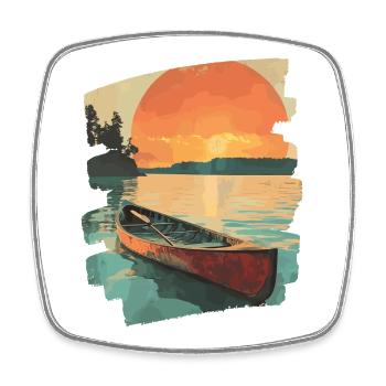 Kayak Kayakers Outdoor Kayaking - Square fridge magnet - white - Front