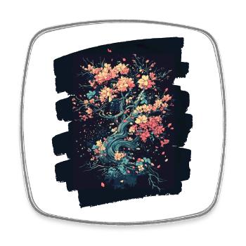 Spring Spring Beginning Flower Flowers - Square fridge magnet - white - Front