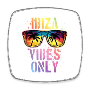 Dicton Ibiza Vibes - Magnet carré - blanc - Devant