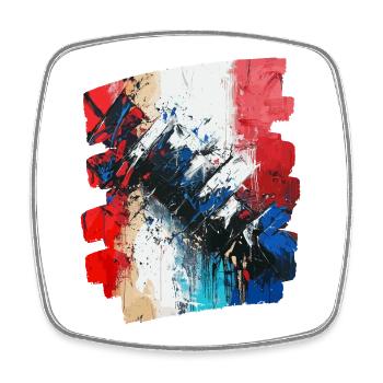 France Flag French - Square fridge magnet - white - Front
