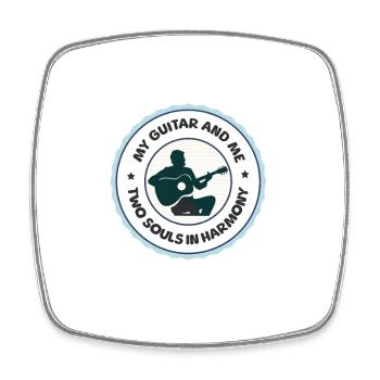 Guitarist: My guitar and I - Square fridge magnet - white - Front