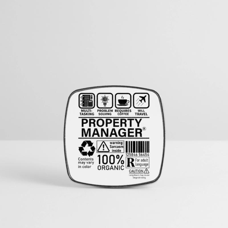 Property Manager Multi Tasking Problem Solving Square fridge magnet