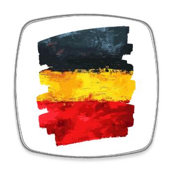 German Flag Germany - Square fridge magnet - white - Front