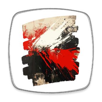 Polish Flag Poland Polska - Square fridge magnet - white - Front