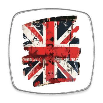 Great Britain Flag England Union Jack - Square fridge magnet - white - Front