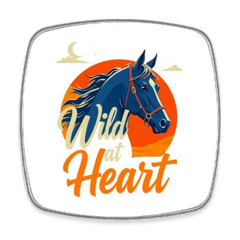 Wild at Heart - Magnet carré - blanc - Devant