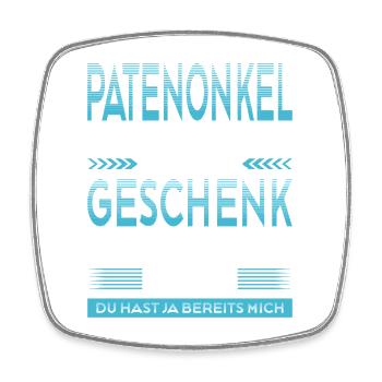 Patenonkel Bester Patenonkel Der Welt Geschenke - Viereckiger Kühlschrankmagnet - Weiß - Vorne