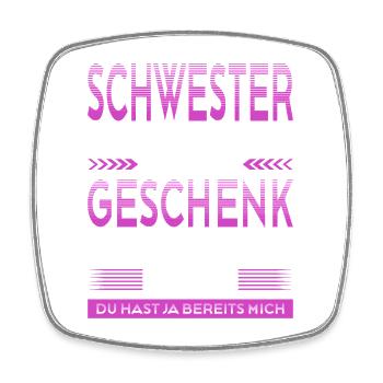 Schwester Beste Schwester Der Welt Geschenke - Viereckiger Kühlschrankmagnet - Weiß - Vorne