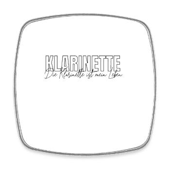 Die Klarinette ist mein Leben - Klarinettistin - Viereckiger Kühlschrankmagnet - Weiß - Vorne
