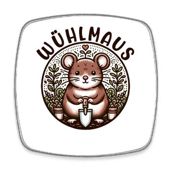 Wühlmaus Hobbygärtnerin Garten Gärtnerin Geschenk - Viereckiger Kühlschrankmagnet - Weiß - Vorne