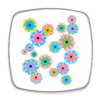 Frühlingsanfang Frühling Blumen Blume Geburtstag - Viereckiger Kühlschrankmagnet - Weiß - Vorne