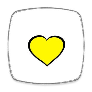 Heart Hearts Friendship - Square fridge magnet - white - Front