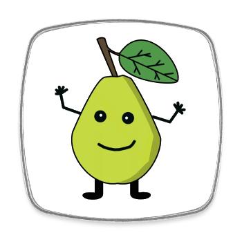 Pear Fruit Fruits Fruit Children Child - Square fridge magnet - white - Front
