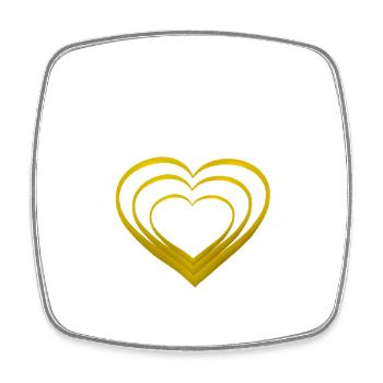 Heart Hearts Valentine's Day Valentine's Day Birthday - Square fridge magnet - white - Front