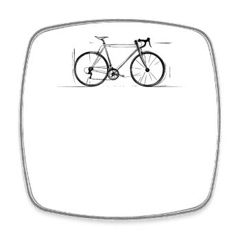 Beau dessin de vélo parfait pour les amateurs de cyclisme - Magnet carré - blanc - Devant