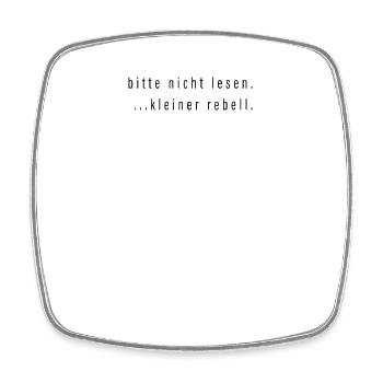 Bitte Nicht Lesen Kleiner Rebell Spruch Geschenk - Viereckiger Kühlschrankmagnet - Weiß - Vorne