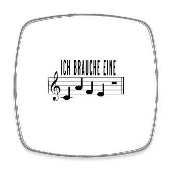 Ich brauche eine Cafe Pause für Musiker Noten - Viereckiger Kühlschrankmagnet - Weiß - Vorne
