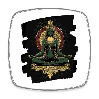 Yoga Namaste Meditation - Viereckiger Kühlschrankmagnet - Weiß - Vorne