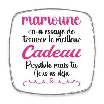 Meilleur cadeau mamoune original fête des mères - Magnet carré - blanc - Devant