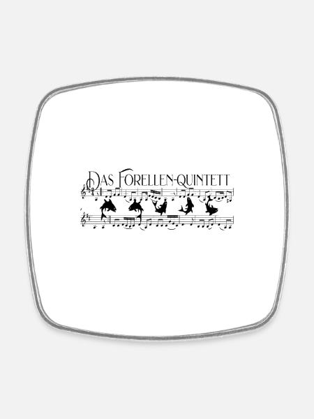 Franz Schubert Das Forellen Quintett Notenblatt - Viereckiger Kühlschrankmagnet - Weiß