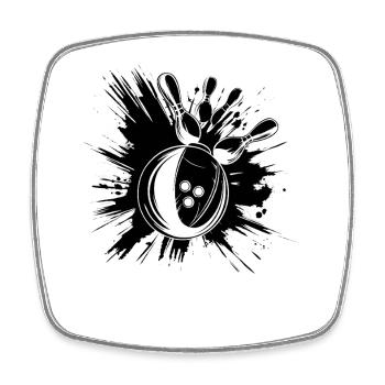 Graphiques de bowling - Magnet carré - blanc - Devant
