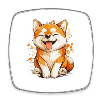 Shiba Inu - Square fridge magnet - white - Front