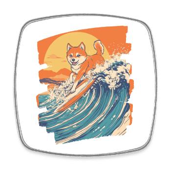 Shiba Inu - Square fridge magnet - white - Front
