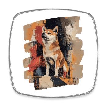 Shiba Inu - Square fridge magnet - white - Front