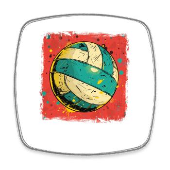 Graphiques de volley-ball - Magnet carré - blanc - Devant