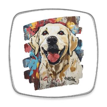 Labrador - Magnet carré - blanc - Devant