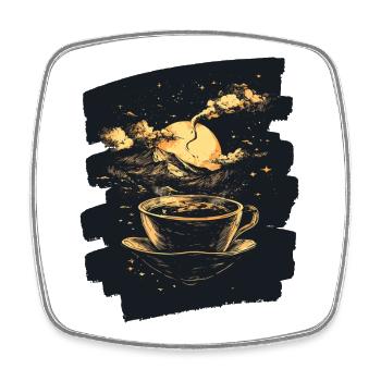 Coffee Coffee Coffee Lovers - Square fridge magnet - white - Front
