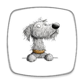Irish Wolfhound Cartoon Dog Dog Breed - Magnet carré - blanc - Devant