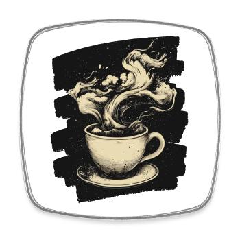 Coffee Coffee Coffee Lovers - Square fridge magnet - white - Front