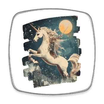 Licorne - Magnet carré - blanc - Devant