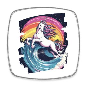 Licorne - Magnet carré - blanc - Devant