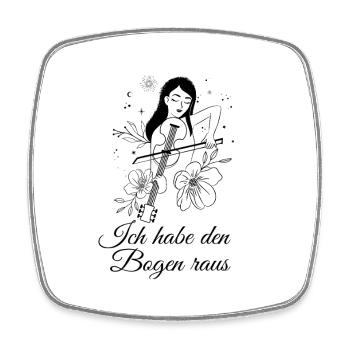 Violine Bogen Klassik Orchester Musiker Geige - Viereckiger Kühlschrankmagnet - Weiß - Vorne