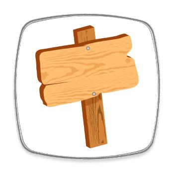 Rustic sign in wood look without text - Square fridge magnet - white - Front