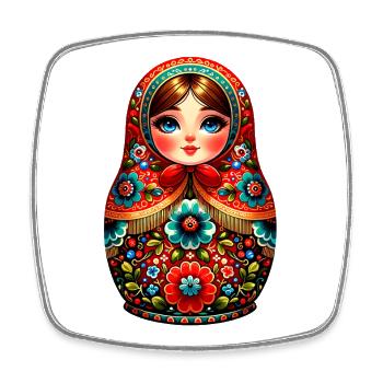 Russian Girl! Matrjoschka Russisch für Russen - Viereckiger Kühlschrankmagnet - Weiß - Vorne