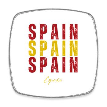 Flag of Spain, Spanish pride - Square fridge magnet - white - Front