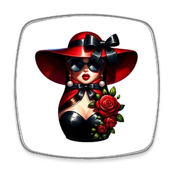 Russian Girl! Matryoshka Russian for Russians - Square fridge magnet - white - Front