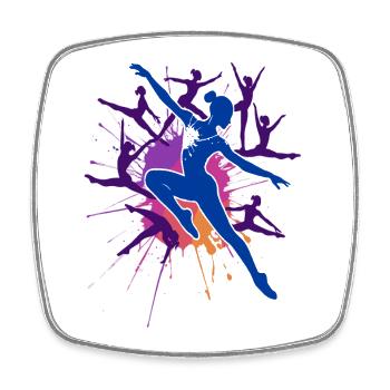 Gymnastics Gymnastics Acrobatics Artistic Gymnastics - Square fridge magnet - white - Front