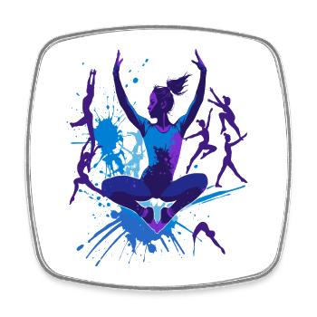 Gymnastics Gymnastics Acrobatics Artistic Gymnastics - Square fridge magnet - white - Front