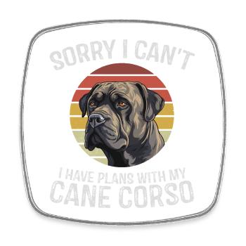 Cane Corso Apology T-Shirt Graphique - Magnet carré - blanc - Devant
