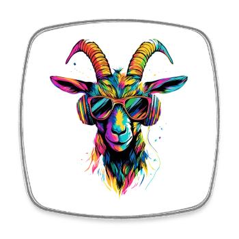 Ziege Hausziege Steinbock Ziegenbock Süße Ziegen - Viereckiger Kühlschrankmagnet - Weiß - Vorne