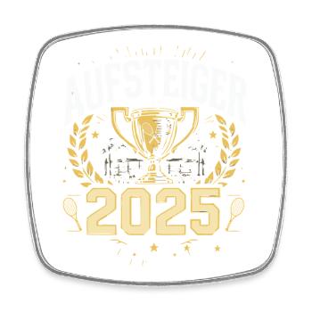 Tennis Aufsteiger 2025 Shirt - Viereckiger Kühlschrankmagnet - Weiß - Vorne