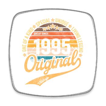 Retro Vintage born in 1995 Vintage 1995 - Square fridge magnet - white - Front