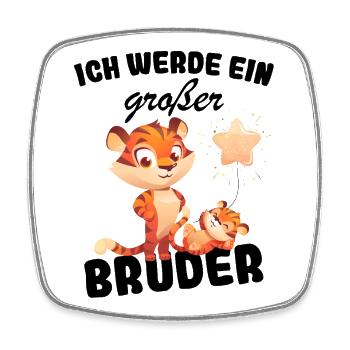 Nachwuchs Verkünden | Ich Werde Großer Bruder 2027 - Viereckiger Kühlschrankmagnet - Weiß - Vorne