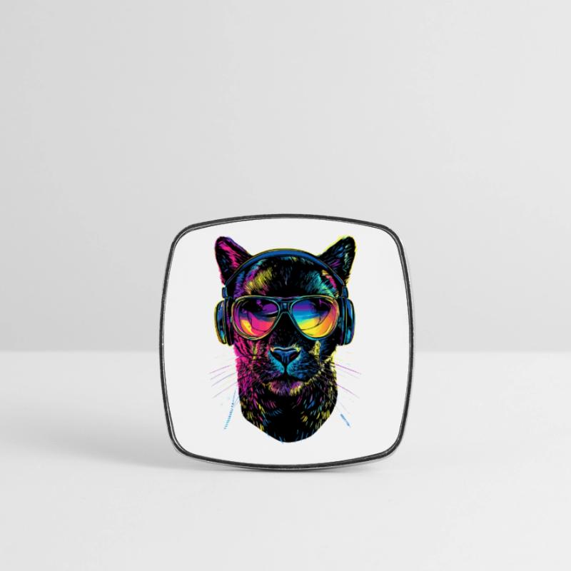 Panthère Léopard Grand Chat Mignon Gros Chat Panter Magnet carré